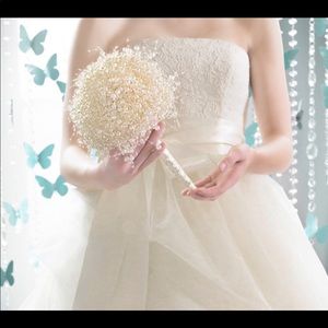 Pearl wedding beaded bridal bouquet WOW